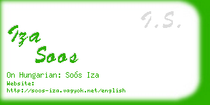 iza soos business card